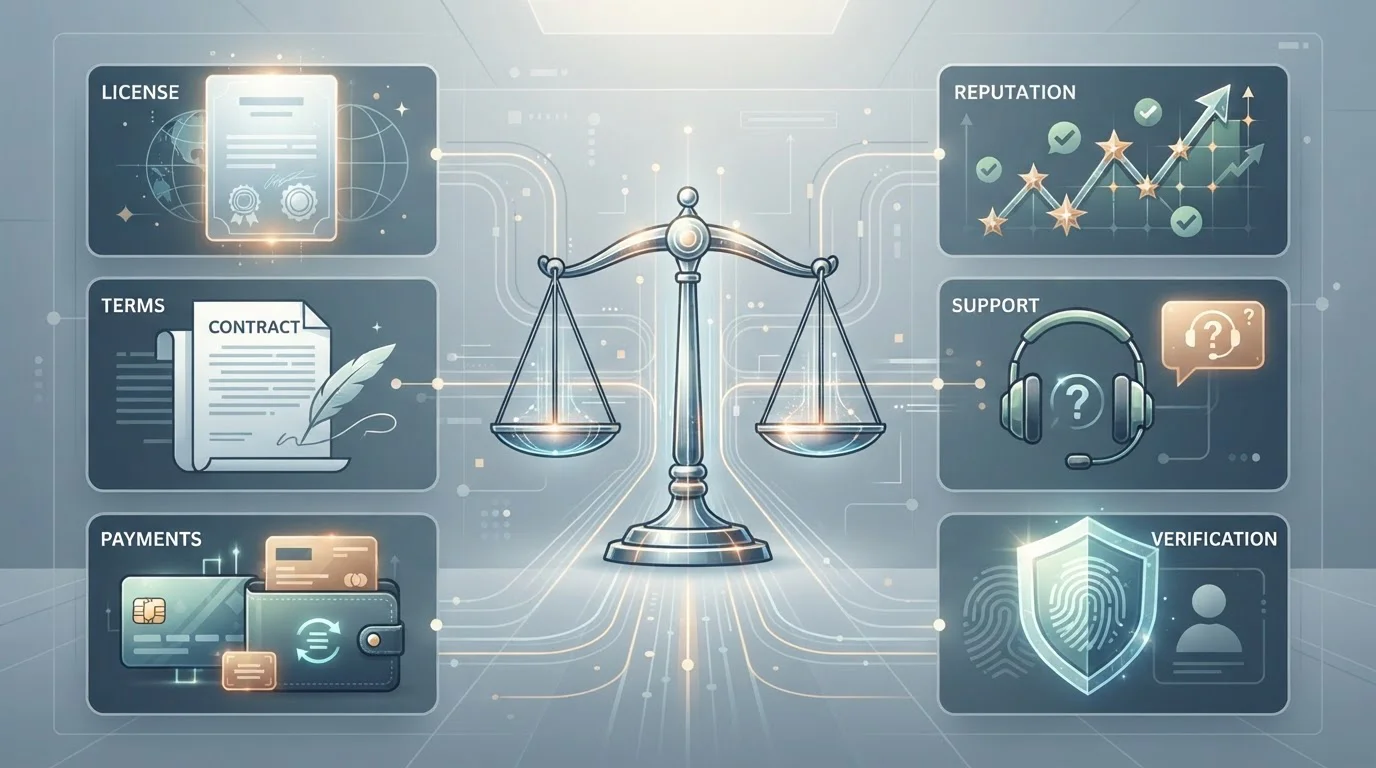 Ilustración conceptual de una matriz de confianza para evaluar un casino en línea